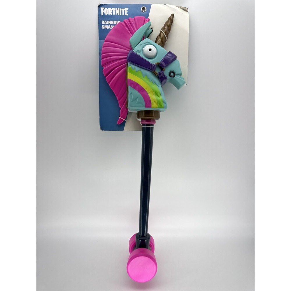 2018 Fortnite Rainbow Smash Pickaxe Unicorn Role Play Cosplay 39" Epic Games